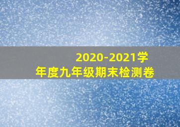 2020-2021学年度九年级期末检测卷