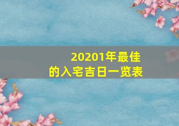 20201年最佳的入宅吉日一览表