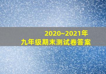 2020~2021年九年级期末测试卷答案