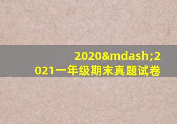 2020—2021一年级期末真题试卷