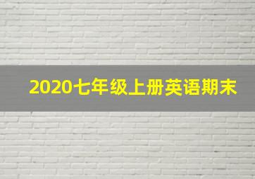 2020七年级上册英语期末