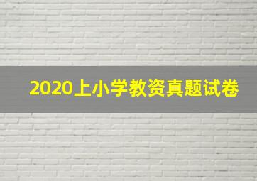 2020上小学教资真题试卷