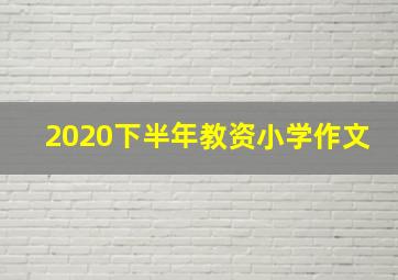 2020下半年教资小学作文