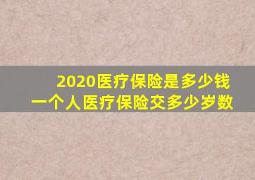 2020医疗保险是多少钱一个人医疗保险交多少岁数