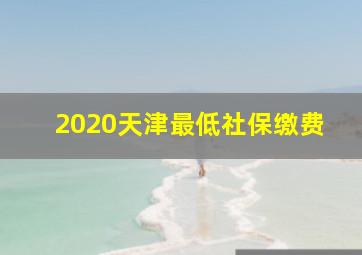 2020天津最低社保缴费