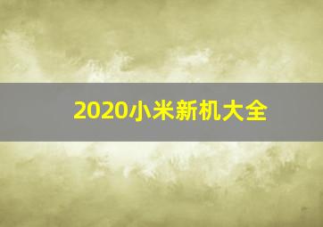 2020小米新机大全