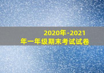 2020年-2021年一年级期末考试试卷