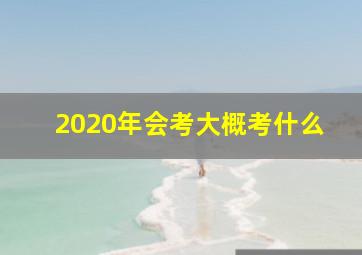 2020年会考大概考什么