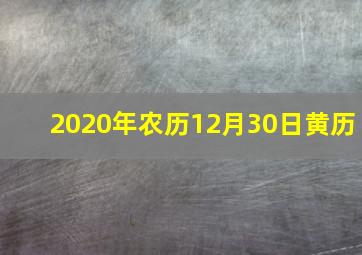 2020年农历12月30日黄历