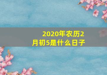 2020年农历2月初5是什么日子