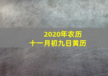 2020年农历十一月初九日黄历