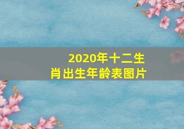 2020年十二生肖出生年龄表图片