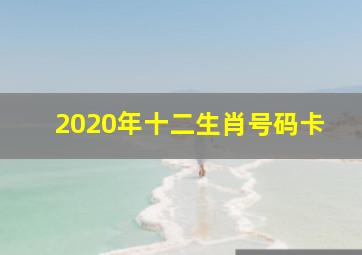 2020年十二生肖号码卡