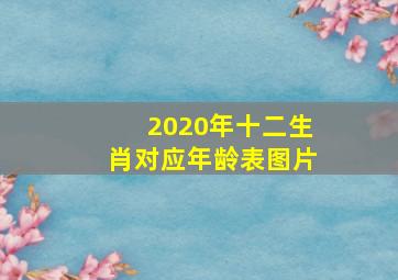 2020年十二生肖对应年龄表图片