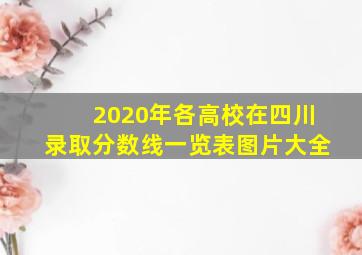 2020年各高校在四川录取分数线一览表图片大全