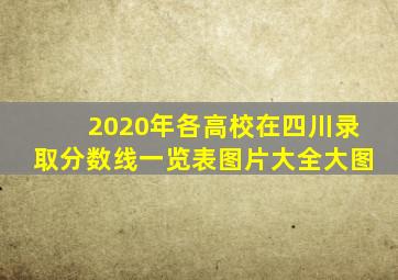 2020年各高校在四川录取分数线一览表图片大全大图