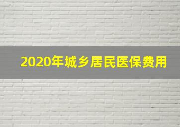 2020年城乡居民医保费用