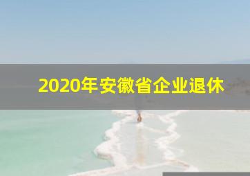 2020年安徽省企业退休