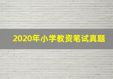 2020年小学教资笔试真题