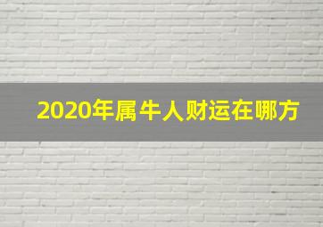 2020年属牛人财运在哪方