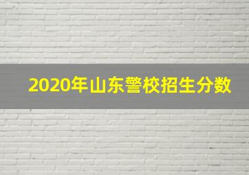 2020年山东警校招生分数