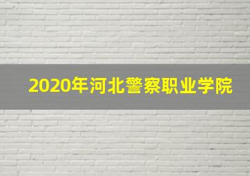 2020年河北警察职业学院