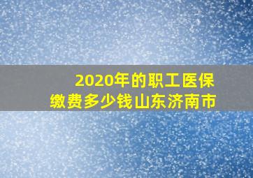 2020年的职工医保缴费多少钱山东济南市