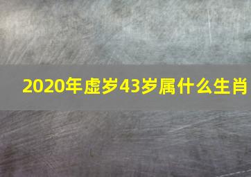 2020年虚岁43岁属什么生肖