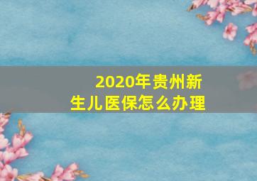 2020年贵州新生儿医保怎么办理