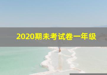 2020期未考试卷一年级