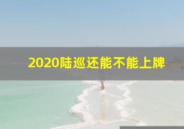 2020陆巡还能不能上牌