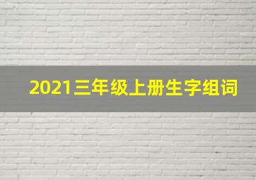 2021三年级上册生字组词