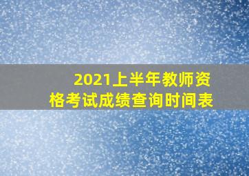 2021上半年教师资格考试成绩查询时间表