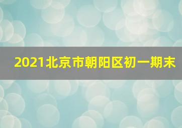 2021北京市朝阳区初一期末