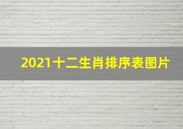 2021十二生肖排序表图片