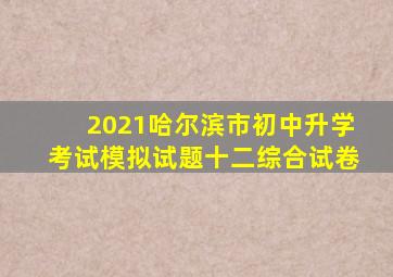 2021哈尔滨市初中升学考试模拟试题十二综合试卷