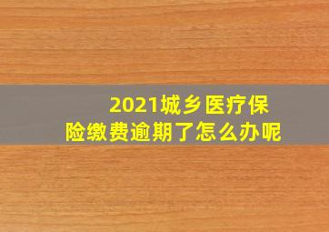 2021城乡医疗保险缴费逾期了怎么办呢