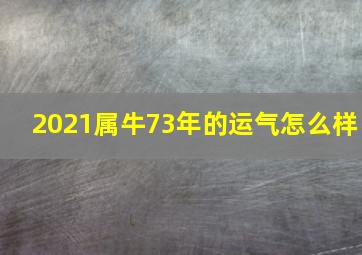 2021属牛73年的运气怎么样