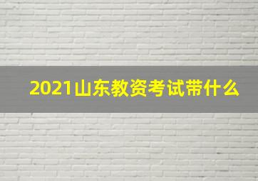 2021山东教资考试带什么