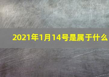 2021年1月14号是属于什么