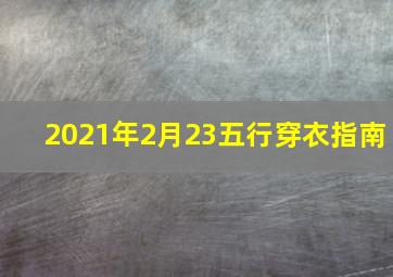 2021年2月23五行穿衣指南