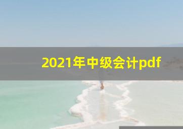 2021年中级会计pdf