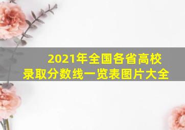 2021年全国各省高校录取分数线一览表图片大全