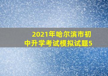 2021年哈尔滨市初中升学考试模拟试题5