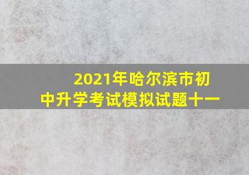 2021年哈尔滨市初中升学考试模拟试题十一