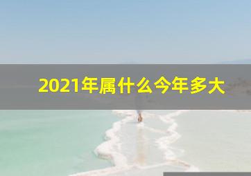 2021年属什么今年多大