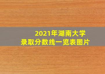 2021年湖南大学录取分数线一览表图片