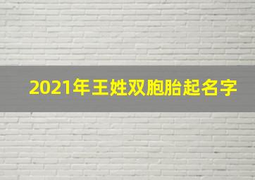 2021年王姓双胞胎起名字