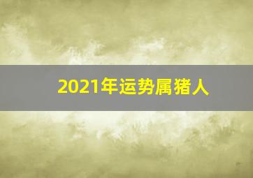 2021年运势属猪人