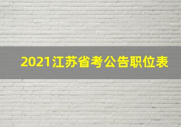 2021江苏省考公告职位表